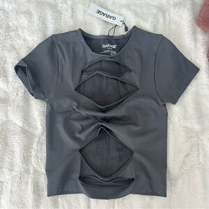 Garage Cutout Short Sleeve Top